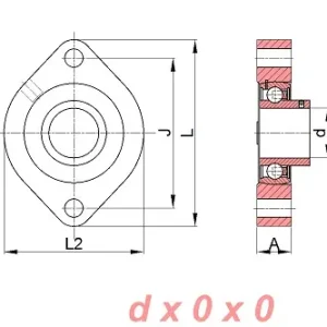 Zespół z oprawą żeliwną USFD.206 SNR Oryginalny